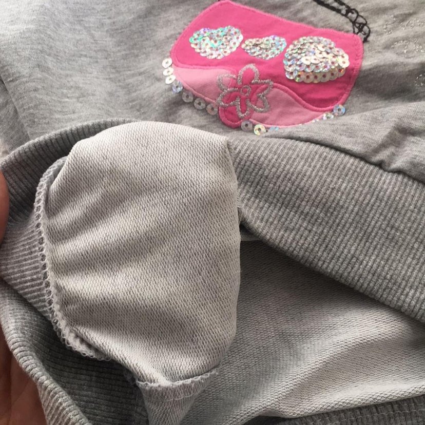 Gri Nakışlı Kız Eşofman Takımı - - Görsel 3