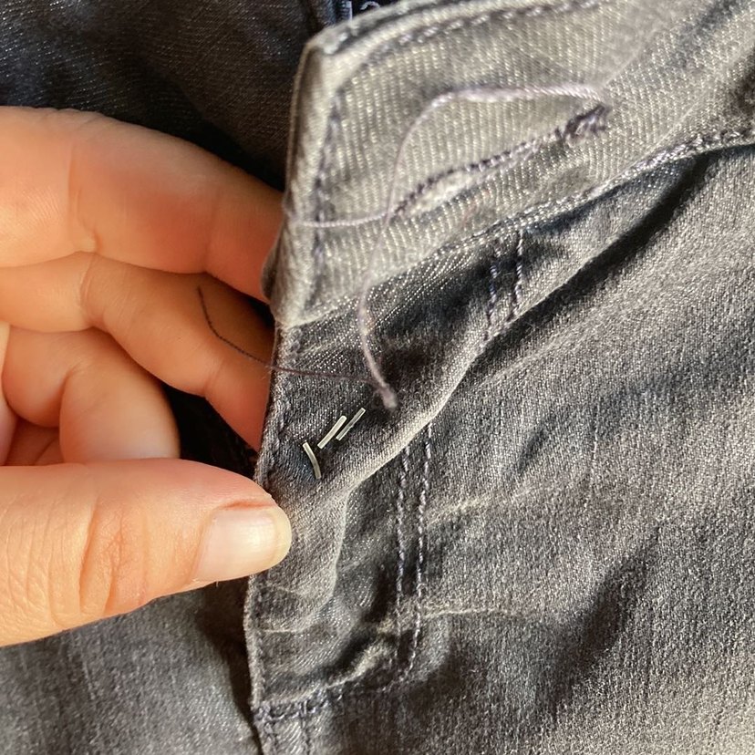 Gri Denim Midi Kalem Etek - Görsel 5