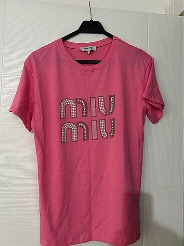 MİU MİU PARILTILI PAMUKLI TSHİRT