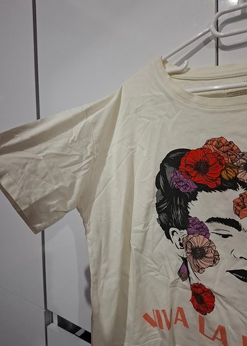Diğer Frida Kahlo Krem Kadın Tişört