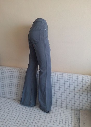 38 Beden gri Renk Gri Düğmeli Denim PantBAYAN TAMAM ISPANYOL LIKRALI ESNEK 38