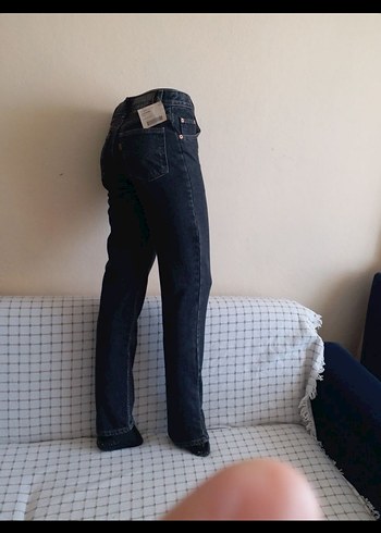 Levis Kadin Gri Denim Kemerli Jnlevi S Orjinol Kot Yuksek Bel Paca28