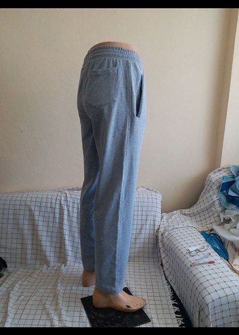 Gri Adidas Erkek Rahat Kesim UNISEX EŞOFMAN ALTI S BEDEN GRI REN - Görsel 5