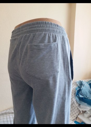 Gri Adidas Erkek Rahat Kesim UNISEX EŞOFMAN ALTI S BEDEN GRI REN - Görsel 3