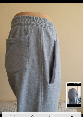 Gri Adidas Erkek Rahat Kesim UNISEX EŞOFMAN ALTI S BEDEN GRI REN - Görsel 4