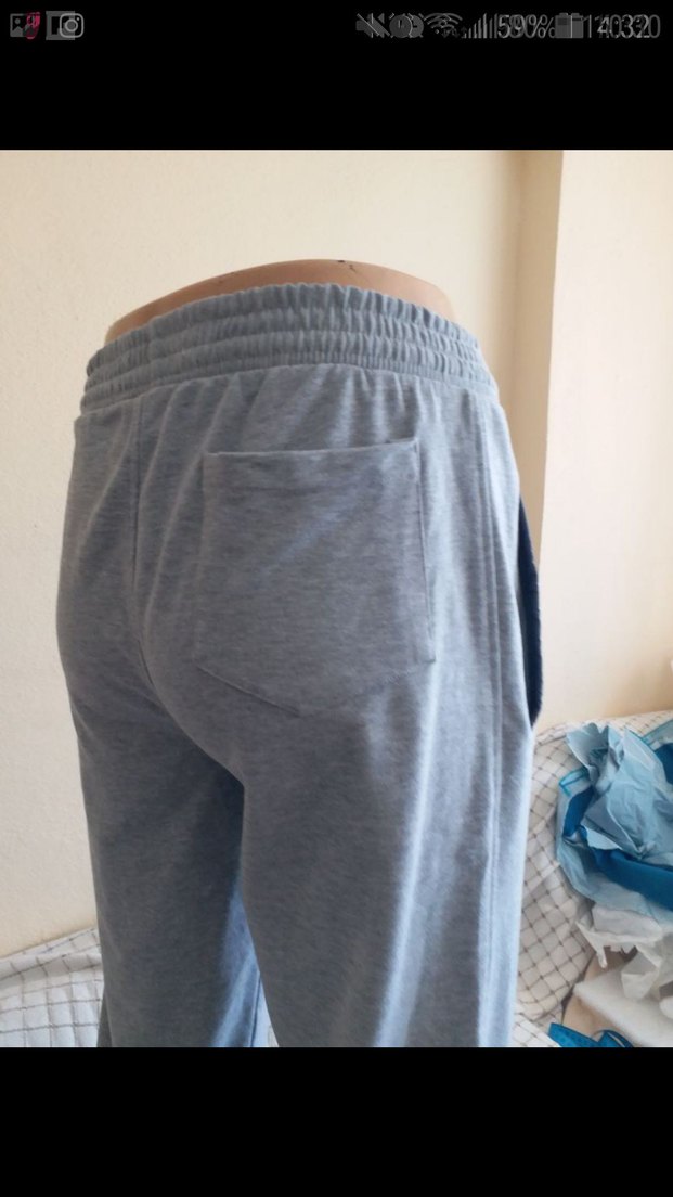 Gri Adidas Erkek Rahat Kesim UNISEX EŞOFMAN ALTI S BEDEN GRI REN - Görsel 3