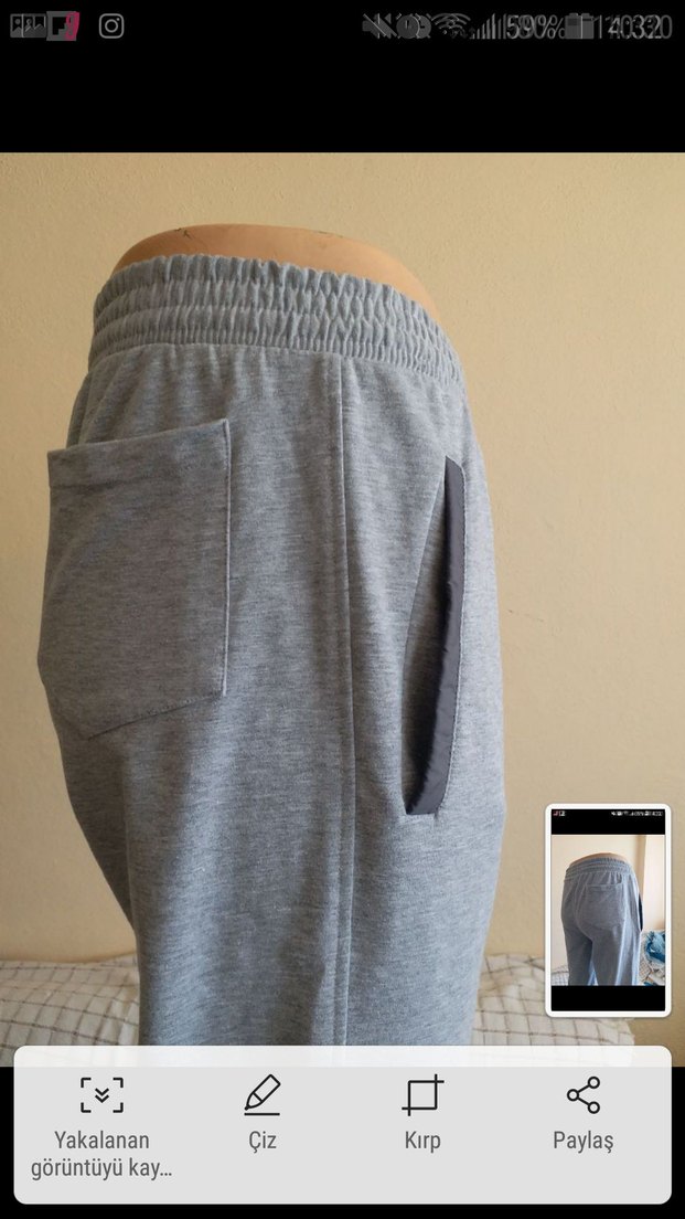 Gri Adidas Erkek Rahat Kesim UNISEX EŞOFMAN ALTI S BEDEN GRI REN - Görsel 4