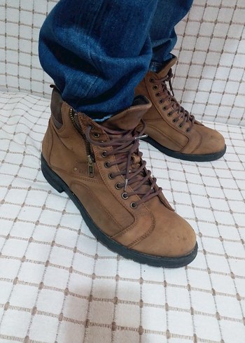 Kahverengi deri  BotlarıERKEK HAKIKI DERI GREYDER 42 NO BOT - Görsel 2