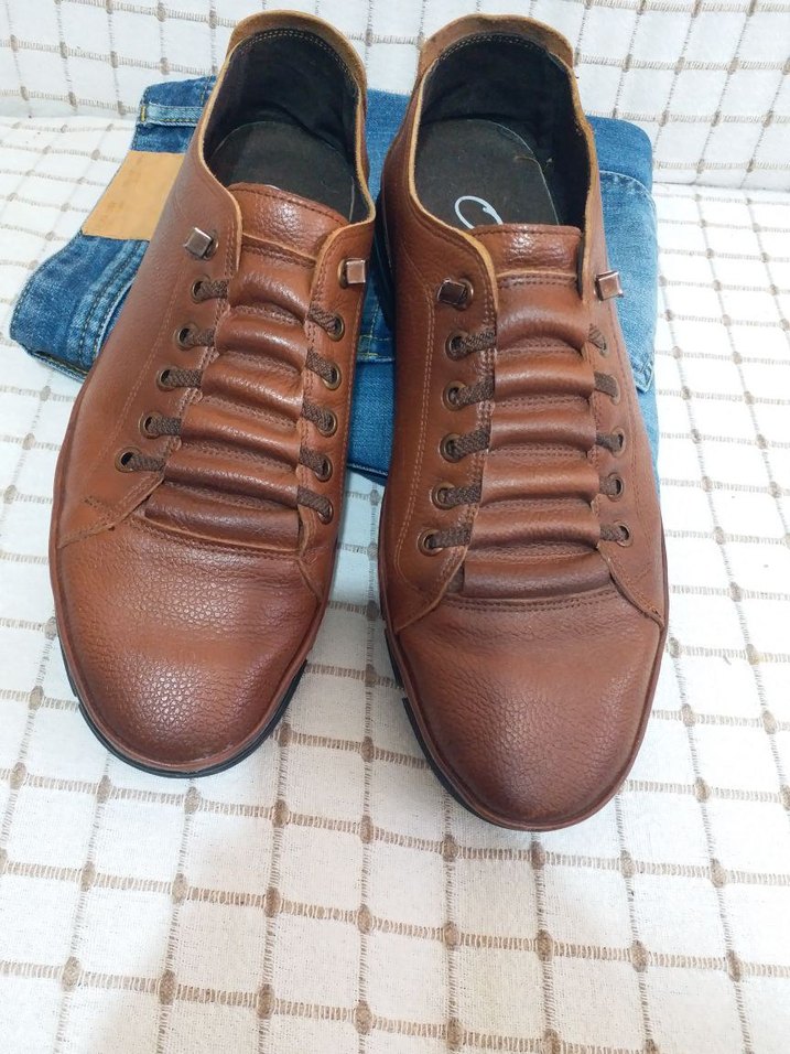 Kahvereng Erkek Günlük BotERKEK AYAKKABI 43 NO IPLER LASTİK - Görsel 5