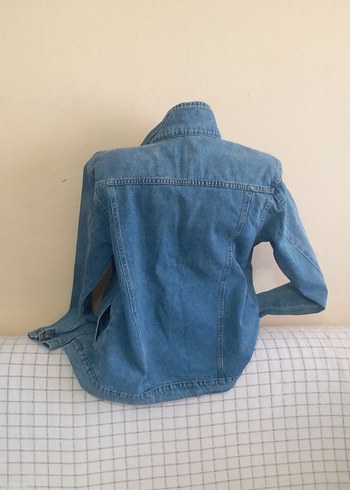 s Beden mavi Renk Düğmeli Mavi Denim CeketBAYAN KOT MONT S KOT KUMAŞ MAVI RENK