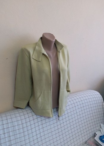 Zara Bej Mini Kadın Fermuarlı BAYAN MERSERİZE HIRKA S BEDEN ESNEK