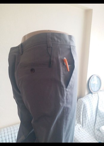 Gri Regular Fit Rahat Erkek ERKEK YAN CEPLİ 46 BEDEN LIKRALI D - Görsel 6