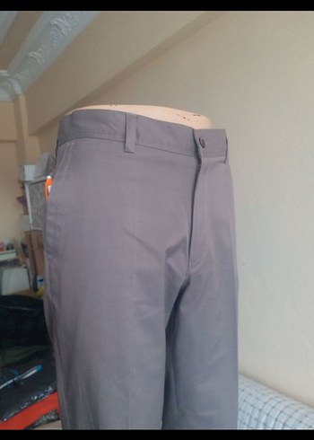 Gri Regular Fit Rahat Erkek ERKEK YAN CEPLİ 46 BEDEN LIKRALI D - Görsel 7