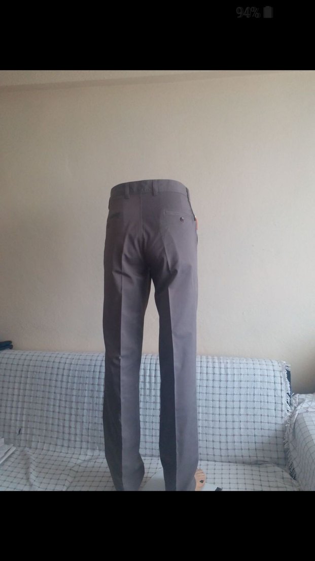 Gri Regular Fit Rahat Erkek ERKEK YAN CEPLİ 46 BEDEN LIKRALI D - Görsel 4