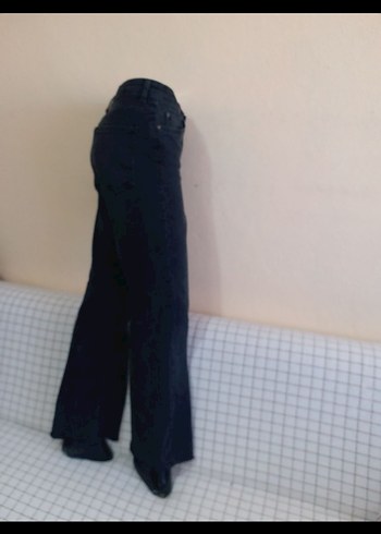 Gri Midi Boy Kadın Denim BAYAN ISPANYOL PAÇA YÜKSEK BEL 40 LIK - Görsel 4