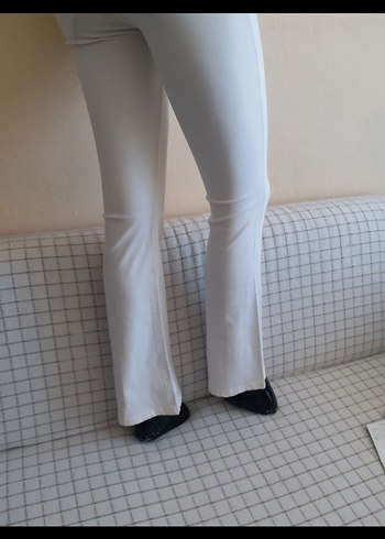 Kadın Beyaz Midi Denim PanBAYAN KREM TAM LIKRALI ESNEK 36 BE 40 - Görsel 3