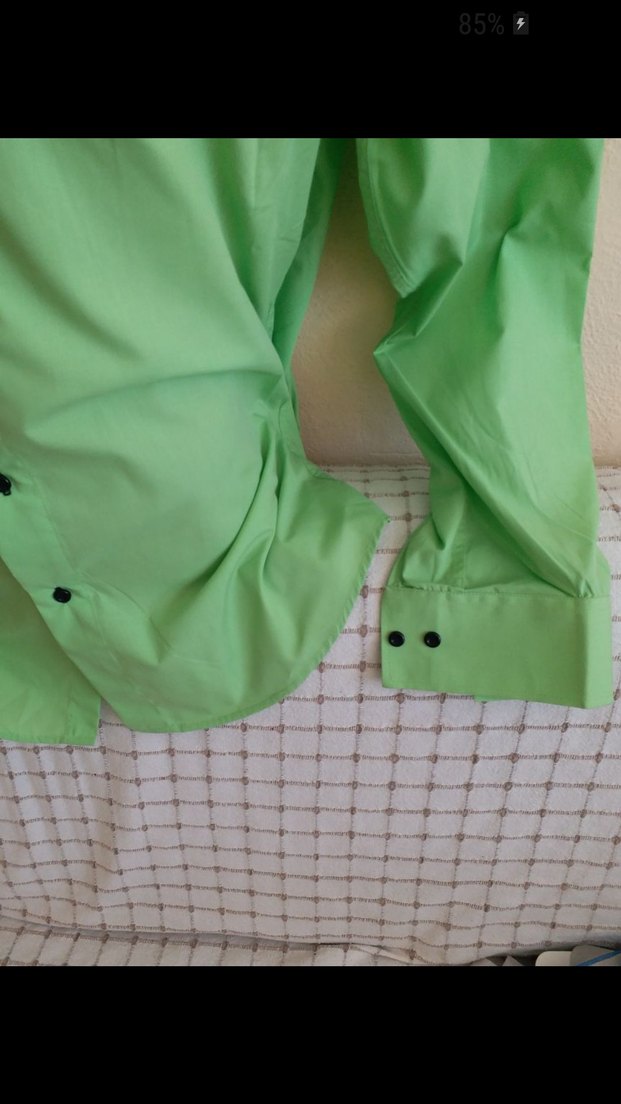 Yeşil Erkek Uzun Kollu GömlekZARA ERKEK GÖMLEK XLDAR KALIP - Görsel 3