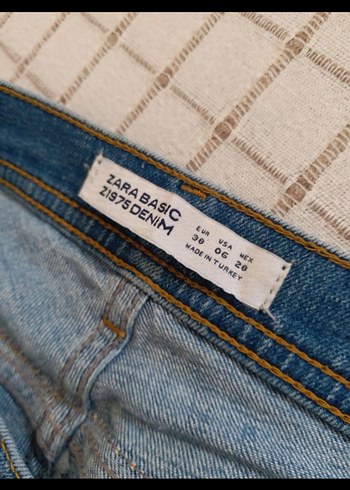 Mavi Normal Boy Kadın Denim  ZARA BAYAN PIRTIK YIKAMA 40 44 - Görsel 5