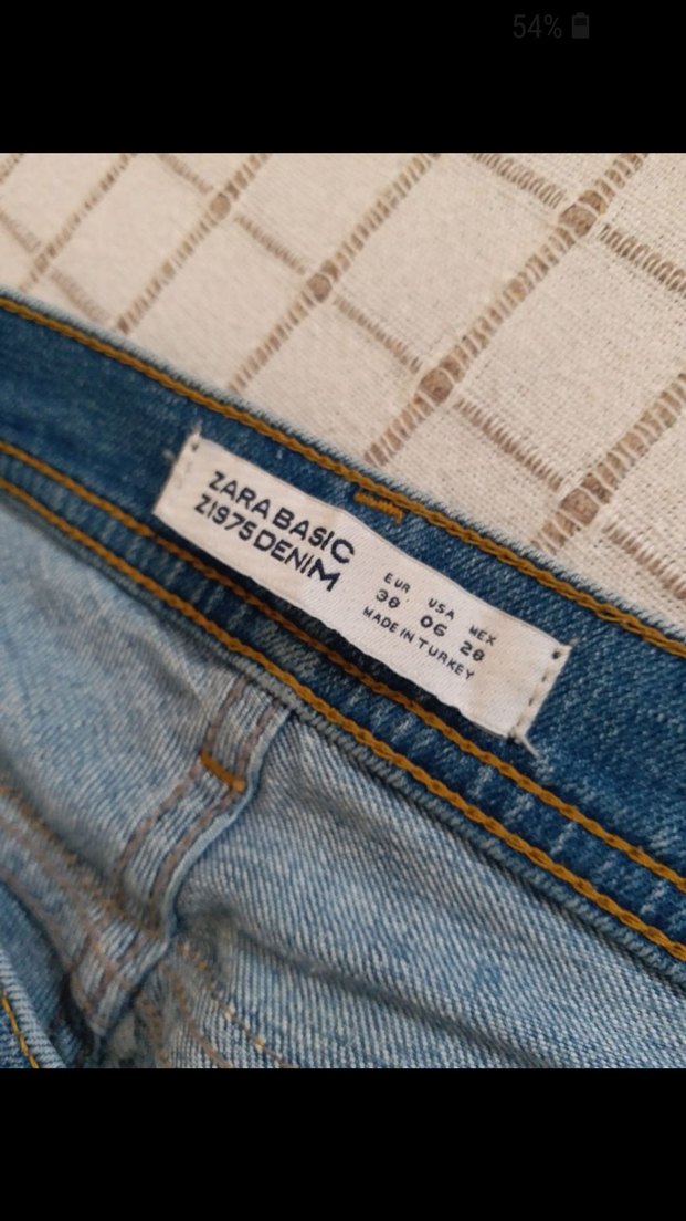 Mavi Normal Boy Kadın Denim  ZARA BAYAN PIRTIK YIKAMA 40 44 - Görsel 5