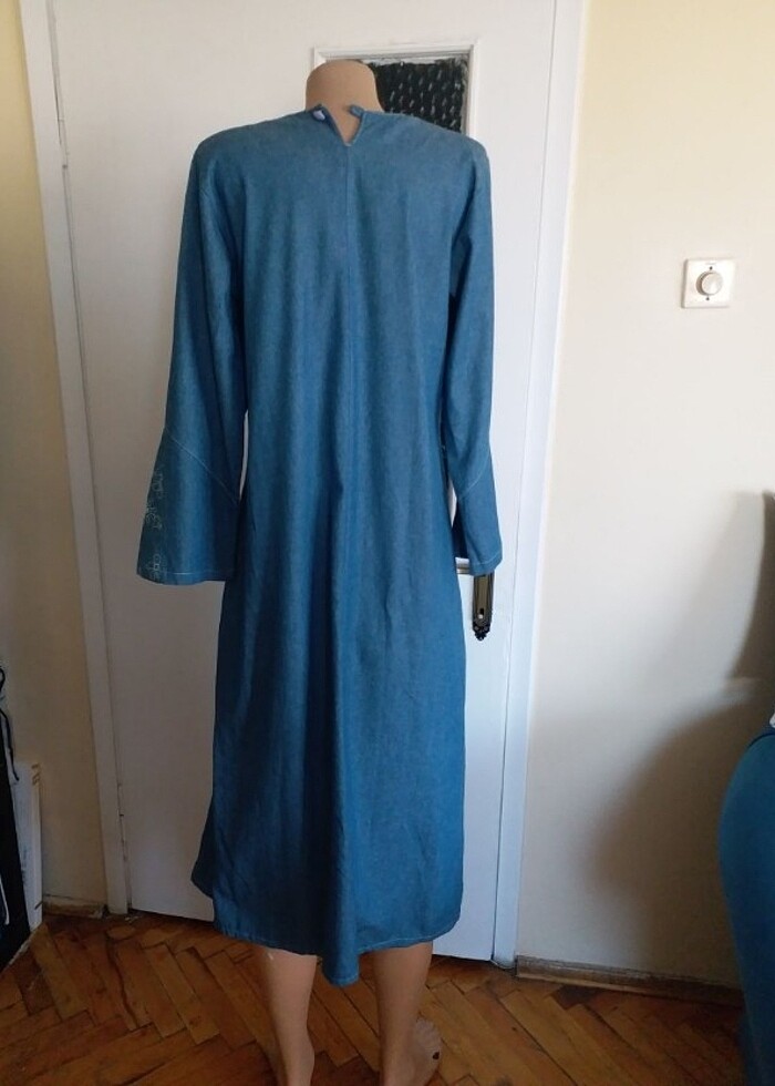 KOT işli BAYAN UZUN ELBİSE S BEDEN  - Görsel 4