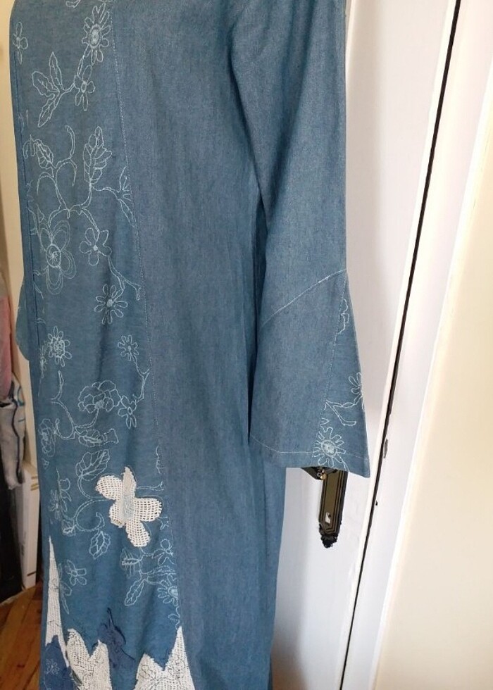 KOT işli BAYAN UZUN ELBİSE S BEDEN  - Görsel 3