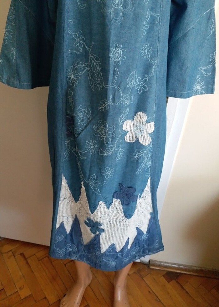 KOT işli BAYAN UZUN ELBİSE S BEDEN  - Görsel 5