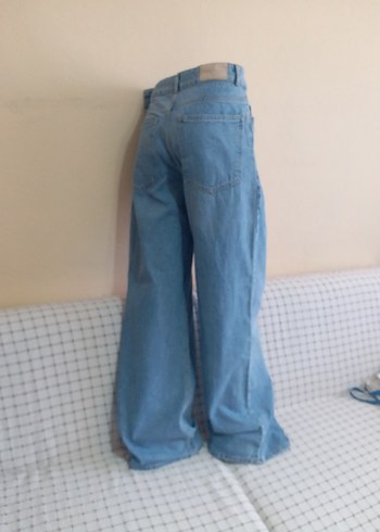 Pastel Mavi Rahat Kesim Midi Kot ZARA BAYAN BOL KESIM 42 BEDE
