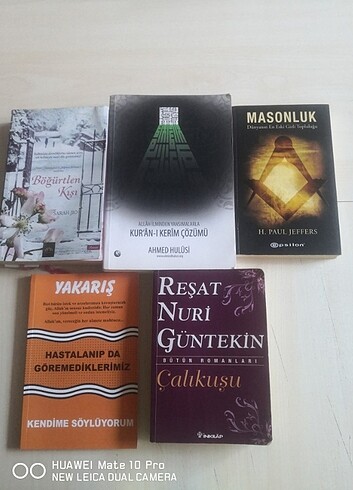 5 Adet Kitap, Temiz Sıfır Ayarında Roman, Edebiyat, Dini Kitap 