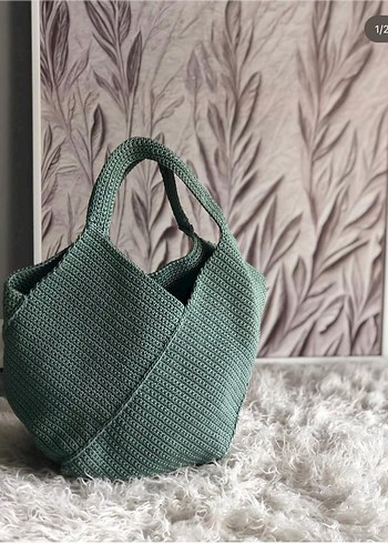 Yeşil
 Örgü Kadın Çanta - Görsel 2