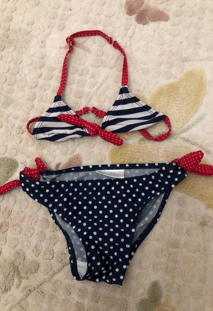 Kız Çocuk Çok Renkli Puantiyeli Bikini - Görsel 2