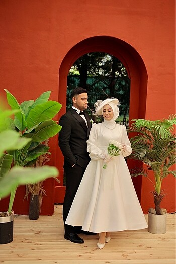 40 Beden Meliha tarhanacı beyaz nikah abiyesi