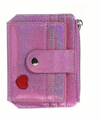 Hologramlı pembe cüzdan