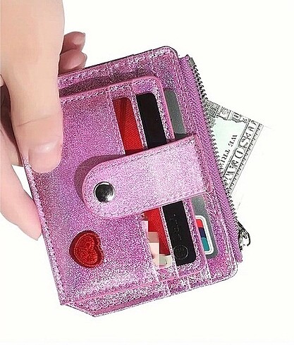 Zara Hologramlı pembe cüzdan