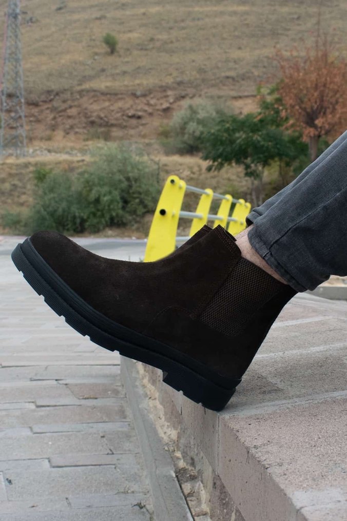 Siyah Deri Bağcıklı Erkek Bot - Görsel 3