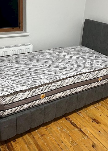 Tek kişilik baza + başlık + ortopedik yatak