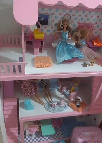 Pembe Oyuncak Barbie  Evi ve Araç Seti - Görsel 5