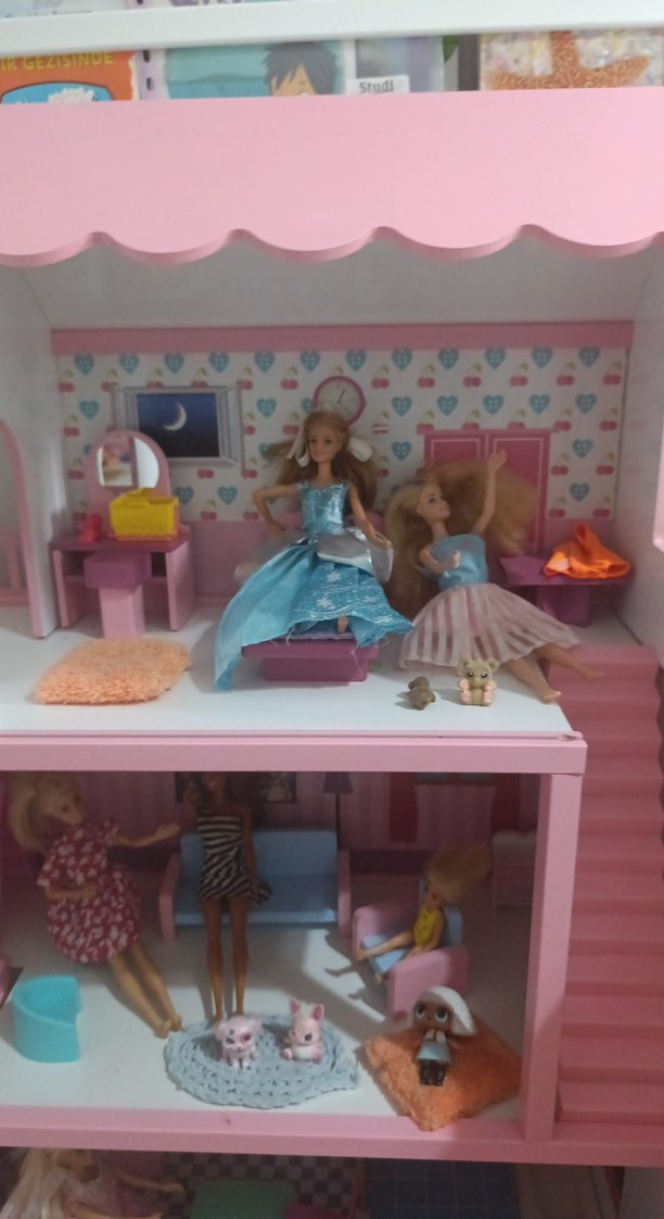Pembe Oyuncak Barbie  Evi ve Araç Seti - Görsel 4