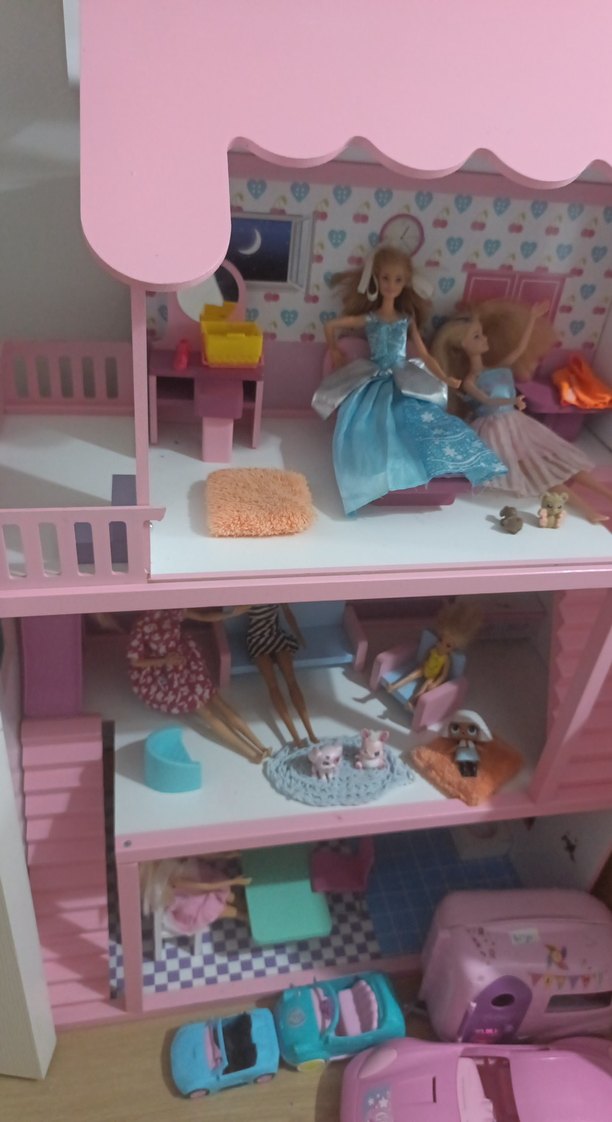 Pembe Oyuncak Barbie  Evi ve Araç Seti - Görsel 5