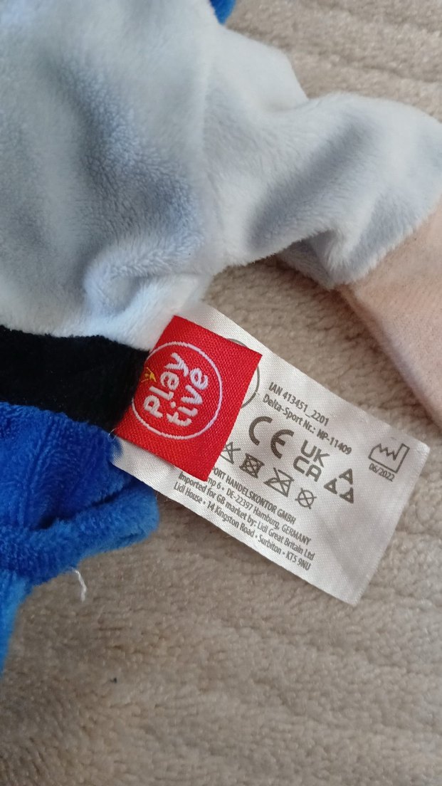 Mavi Gri Polis Figürlü Peluş Oyuncak(KUKLA) - Görsel 2