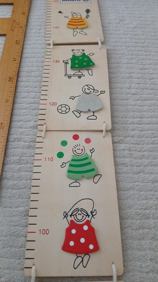 Renkli Ahşap Boy Ölçer - Görsel 3