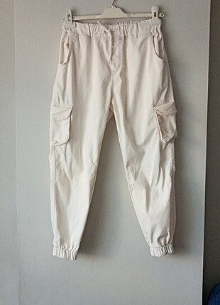 Krem Kargo Pantolon