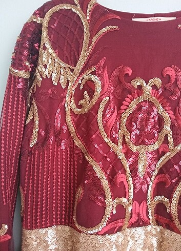 44 Beden bordo Renk Bordo abiye 
