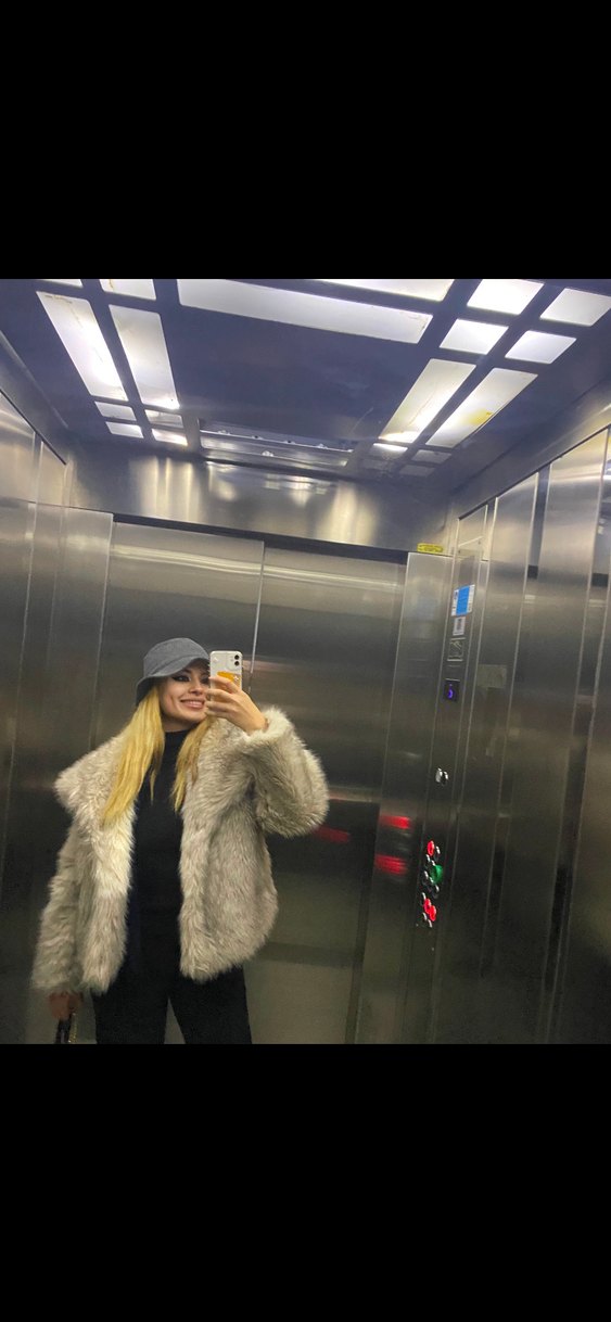 Gri Kürk Detaylı Kadın Midi Ceket - Görsel 2