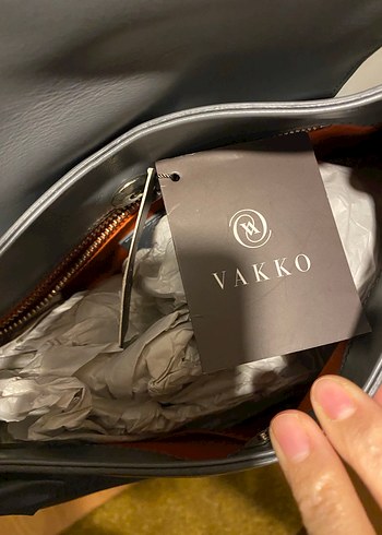 Vakko Gri Süet Tokalı Kadın Çanta - Görsel 8