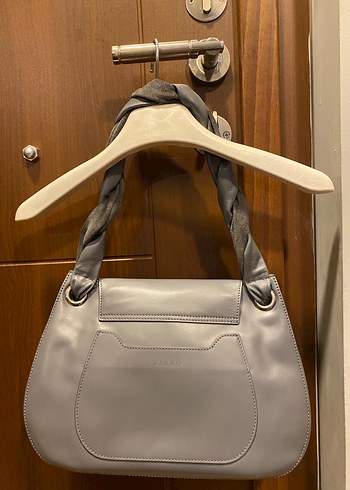 Vakko Gri Süet Tokalı Kadın Çanta - Görsel 2