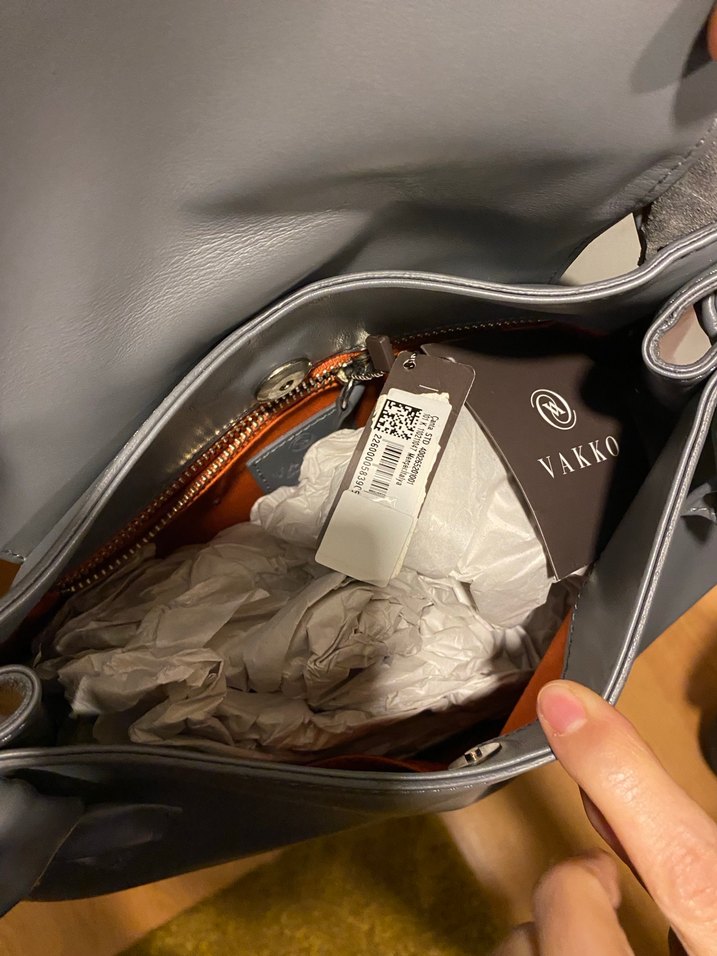 Vakko Gri Süet Tokalı Kadın Çanta - Görsel 4