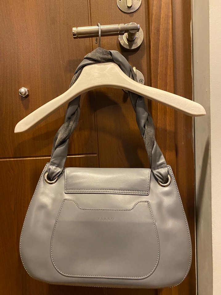 Vakko Gri Süet Tokalı Kadın Çanta - Görsel 2