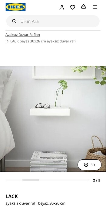Ikea İkea raf (3 beyaz-3 siyah) (30x26 cm)