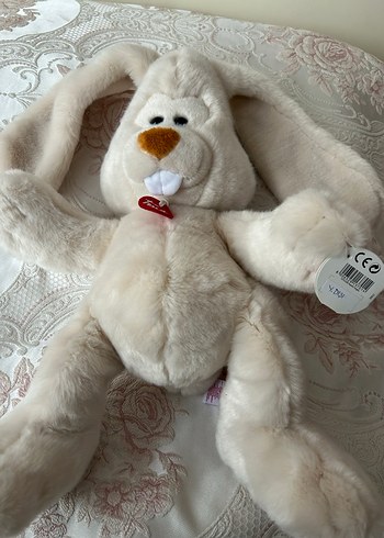 Beyaz Peluş Oyuncak Tavşan - Görsel 2