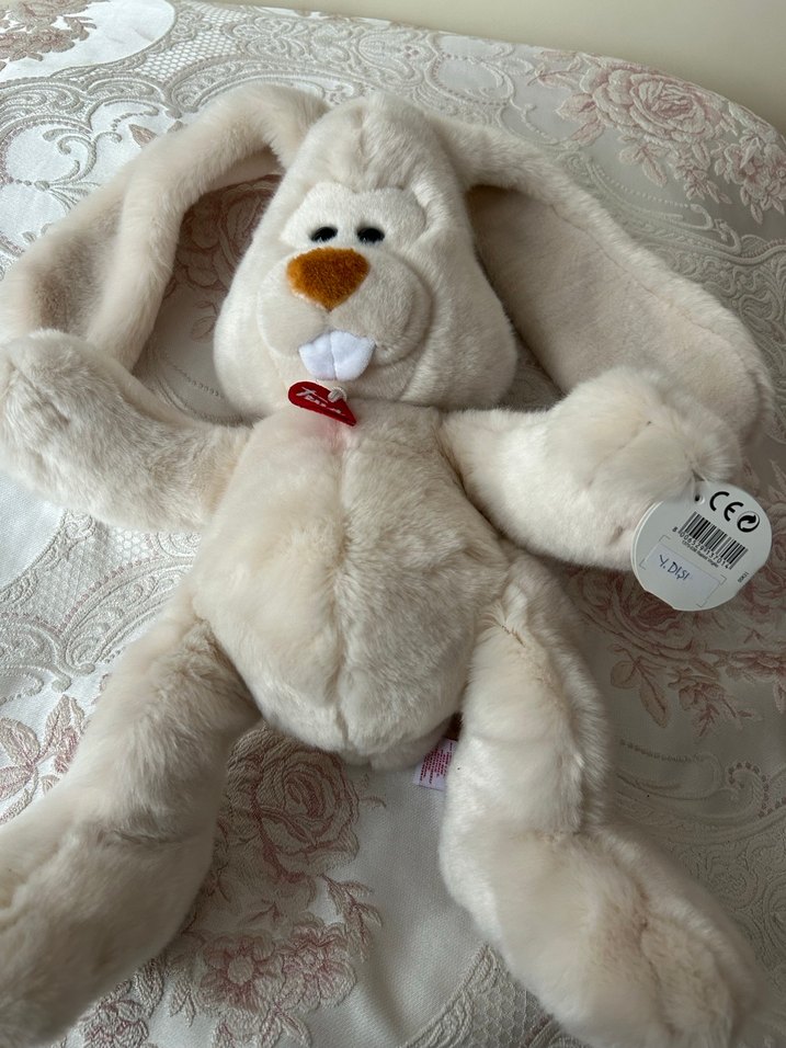 Beyaz Peluş Oyuncak Tavşan - Görsel 2